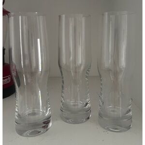 Elegant Clear Glass Tall Tumbler Set (3)